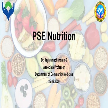 Problem Solving Exercises - Nutrition