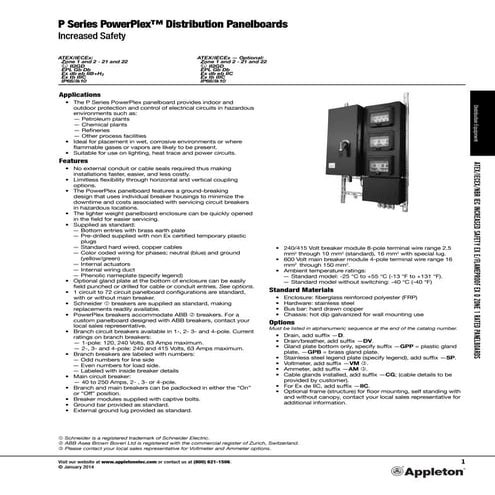 P Series PowerPlex™ Distribution Panelboards