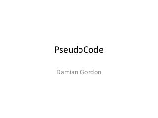 Introduction to Pseudocode