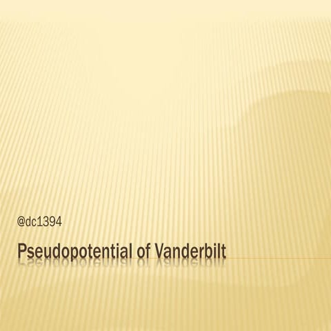 Pseudopotential of vanderbilt