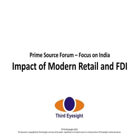 Impact of Modern Retail and Foreign Direct Investment (FDI) - Prime Source Fo...