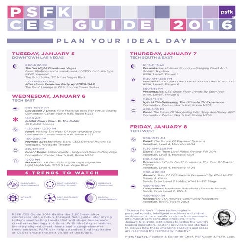 PSFK CES Guide 2016