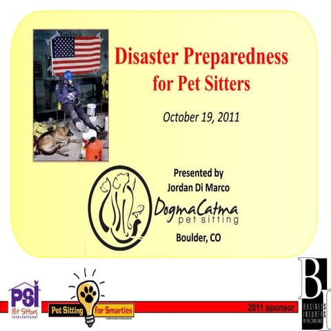 Disaster Preparedness for Pet Sitters (