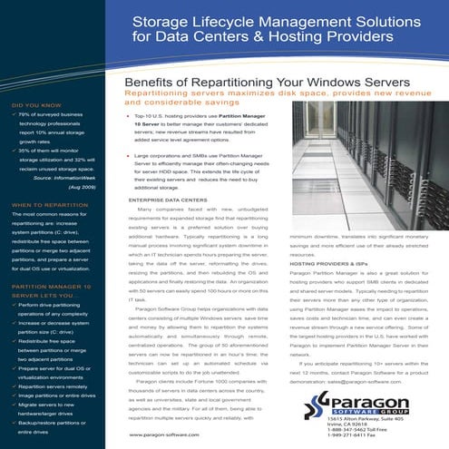 Partition Manager 11 - Paragon Software | PPT