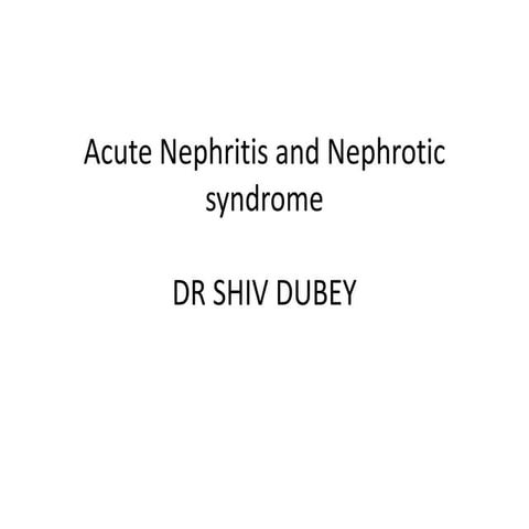 Psgn nephrotic syndrome