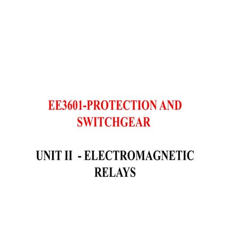 PROTECTION AND SWITCHFEAR UNIT 2 FOR EEE
