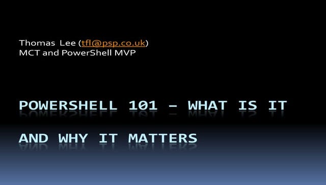 PowerShell 101