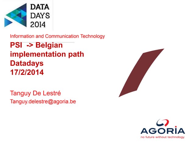 datadays.eu  - PSI implementation path Belgium