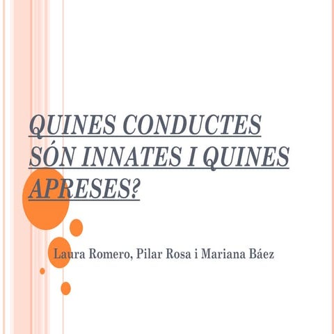 La Conducta Innata | PPT