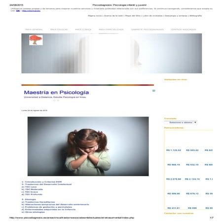 Psicodiagnosis  psicología infantil y juvenil