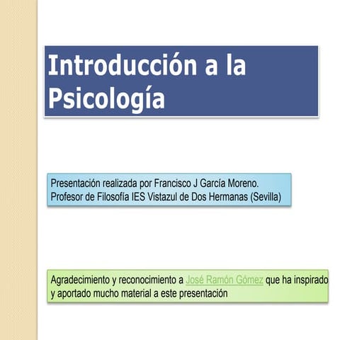 Introducción a la Psicología