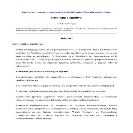 Psicología cognitiva