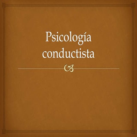 Psicología conductista