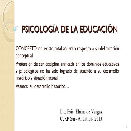 Psicología de la educación