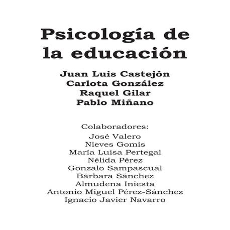 Psicología de la educación libro