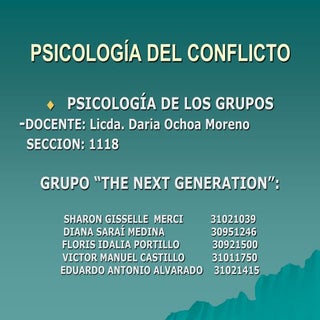 Psicología del conflicto