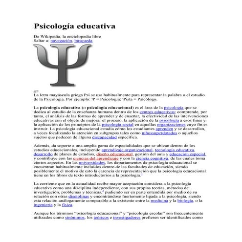 Psicología educativa