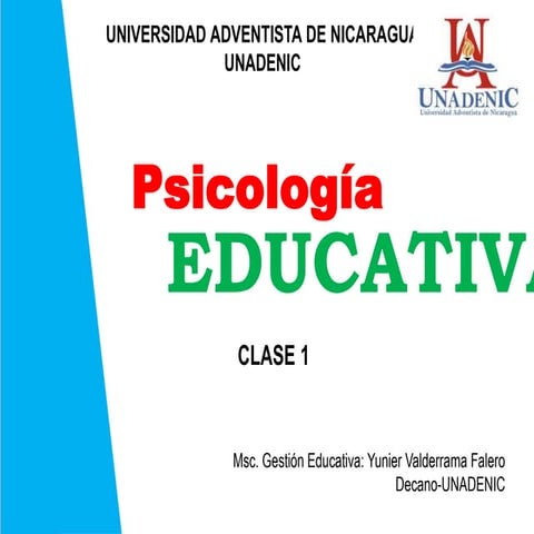 Psicologìa educativa. tema 1