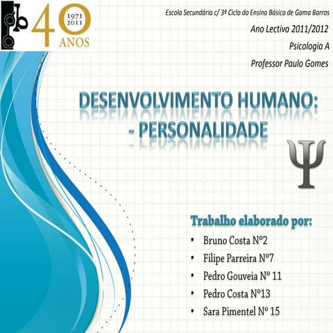 Desenvolvimento Humano - Personalidade