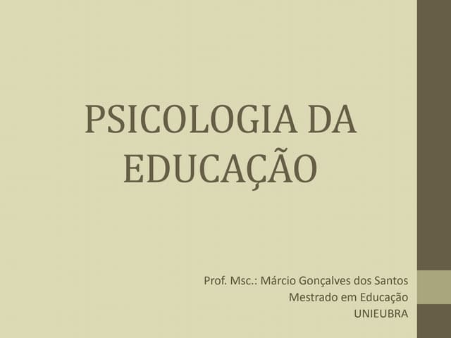 Psicologia da Educação