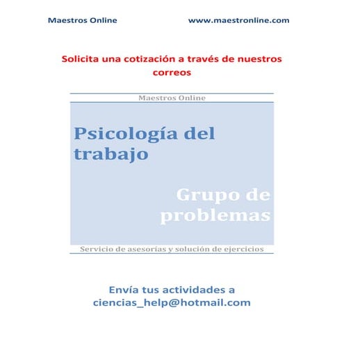 Psicologia del trabajo aplus