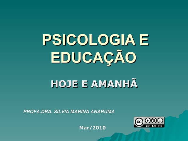 Psicologia E EducaçãO
