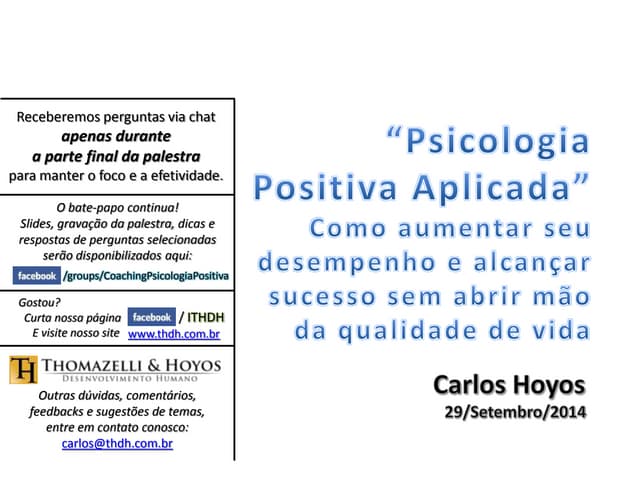 Psicologia Positiva Aplicada