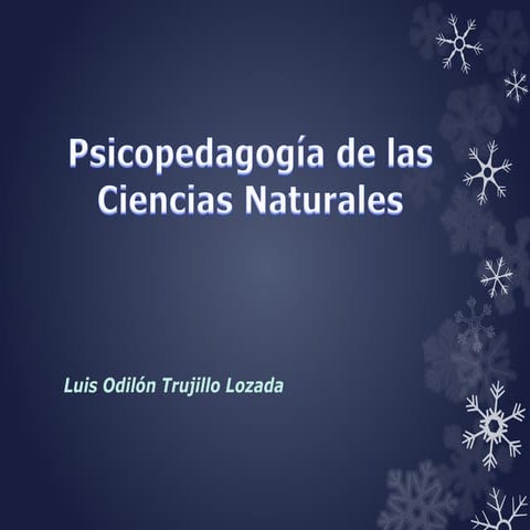 Psicopedagogía de las ciencias naturales 