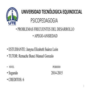 Psicopedagogia  problemas del desarrollo