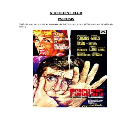 Psicosis: ficha técnica del film 