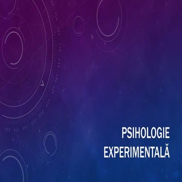 Psihologie experimentală
