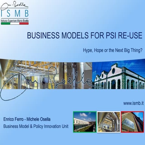 Business Models in PSI Reuse 