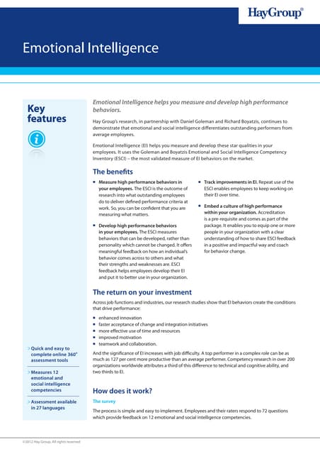 Emotional Intelligence Factsheet