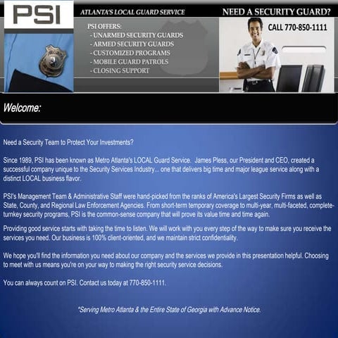 PSI Security Services Power Point
