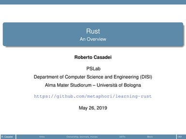 The Rust Programming Language: an Overview