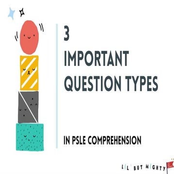 Psle weekend 2019 | Tackling 3 Important Question Types in ...