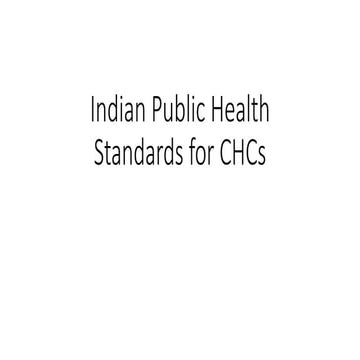 IPH standards for CHC