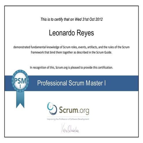 PSM I Professional Scrum Master | PDF