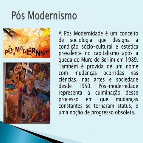 Pós-modernismo slide | PPTX