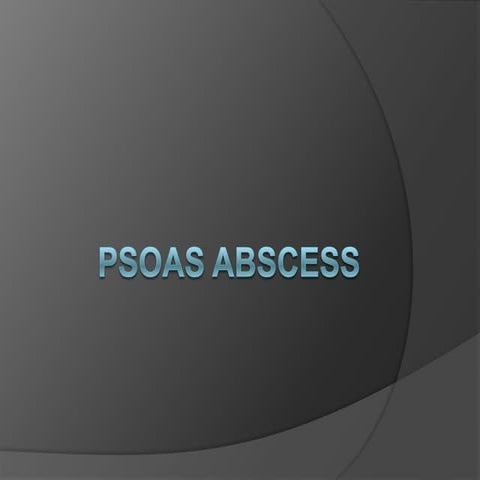 Psoas abscess