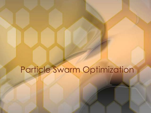 An analysis of particle swarm optimizers phd thesis