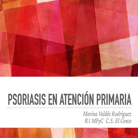Psoriasis en Atención Primaria