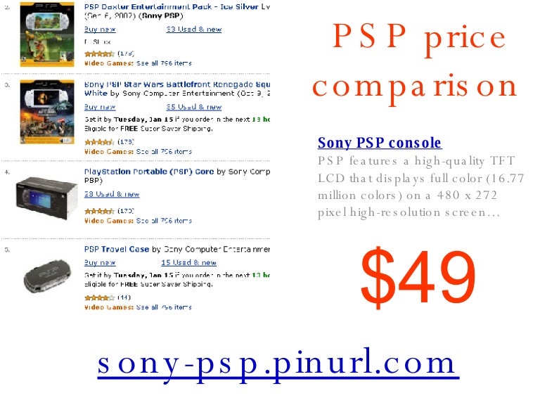 PSP price comparison