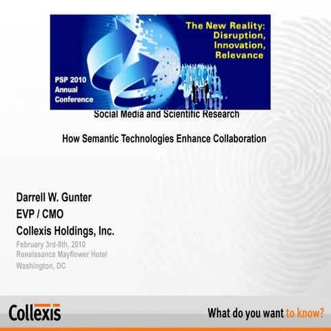 Social Media and Scientific ResearchHow Semantic Technologies Enhance Colla...