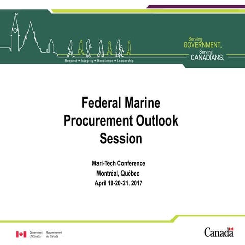 Public Services & Procurement Canada: Mari-Tech 2017 Presentation