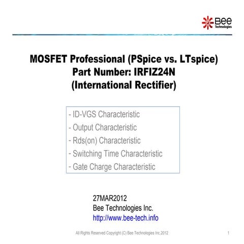 PSpice vs. LTspice(MOSFET Professional SPICE Model )