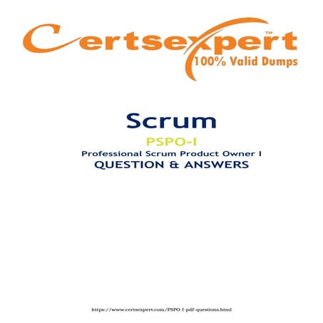 PSPO-I Exam Dumps 2025 | Real Questions & Answers