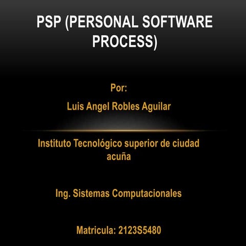 Psp (personal software process)