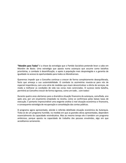 PS Programa Eleitoral 2009