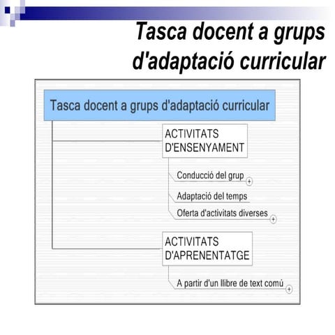 Tasca docent a grups d'adaptació curricular